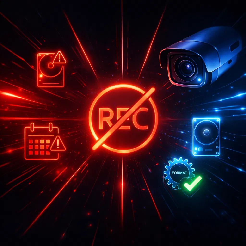 مشكلة تسجيل كاميرات المراقبة: لماذا لا يوجد تسجيل (وكيف تصلحها)