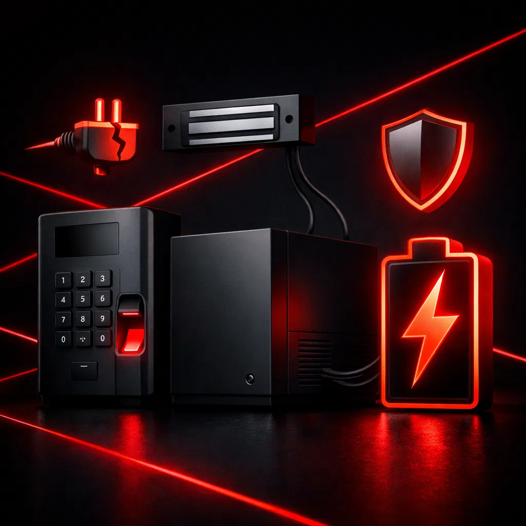 انقطاع الكهرباء وأكسس كنترول: هل تحتاج UPS وبطارية للقفل؟