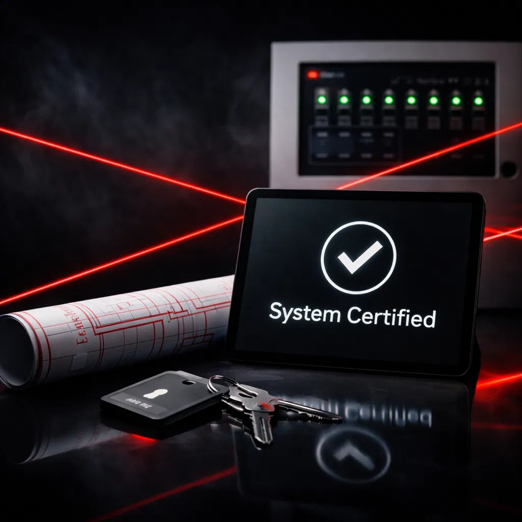 تسليم مشروع إنذار حريق: ماذا تستلم فعليًا (اختبار + تدريب)